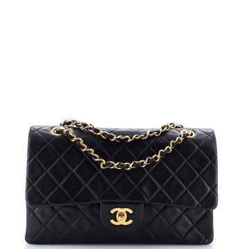 Chanel Vintage Classic Double Flap Bag Quilted Lambskin Medium