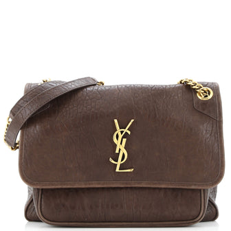 Saint Laurent Niki Chain Flap Bag Leather Medium