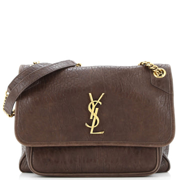 Saint Laurent Niki Chain Flap Bag Leather Medium