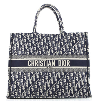 Christian Dior Book Tote Oblique Canvas Large