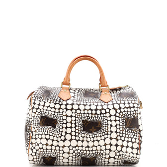 Louis Vuitton Speedy Handbag Limited Edition Kusama Town Monogram Canvas 30