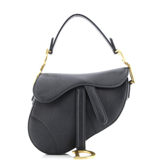 Christian Dior Saddle Handbag Leather Mini