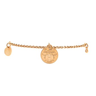 Hermes Ex-Libris Bracelet 18K Rose Gold with Diamond Small