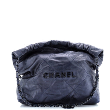 Chanel 22 Chain Hobo Quilted Calfskin Small