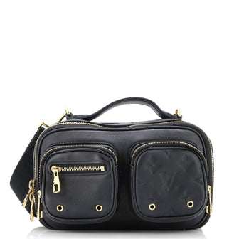 Louis Vuitton Utility Crossbody Bag Calfskin with Embossed Monogram Detail