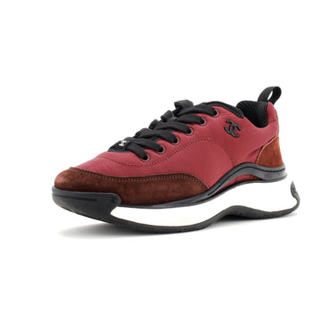 Chanel Women's CC Low-Top Sneakers Nylon and Suede