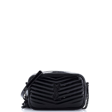Saint Laurent Lou Camera Bag Matelasse Chevron Patent Mini