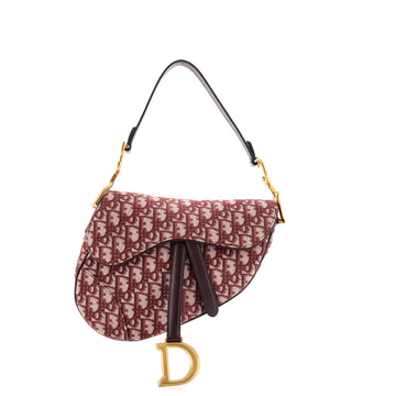 Christian Dior Saddle Handbag Oblique Canvas Medium