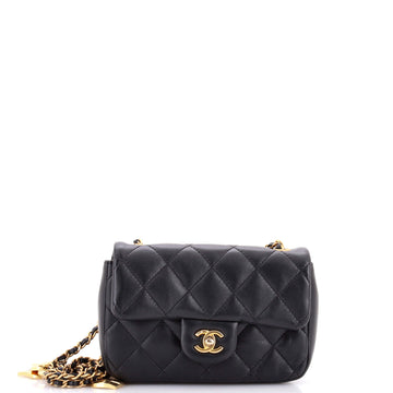Chanel Heart Charms Flap Bag Quilted Lambskin Mini
