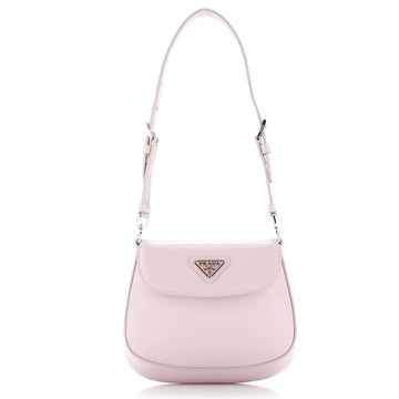 Prada Cleo Flap Shoulder Bag Spazzolato Leather Mini