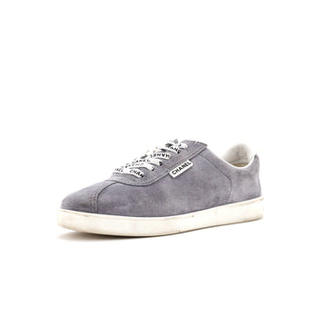 Chanel Women's CC Low-Top Flat Runner Sneakers Suede