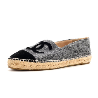 Chanel Women's CC Cap Toe Espadrilles Wool