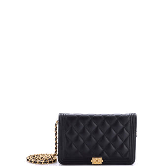 Chanel Boy Wallet on Chain Quilted Lambskin