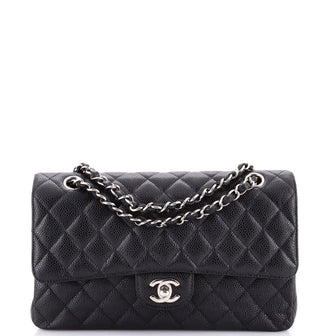 Chanel Classic Double Flap Bag Quilted Caviar Medium