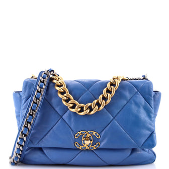 Chanel 19 Flap Bag Quilted Leather Large