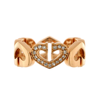 Cartier C Heart de Cartier Ring 18K Rose Gold and Diamonds