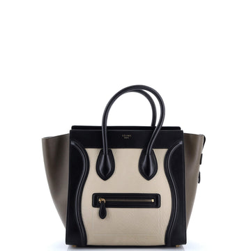 Celine Tricolor Luggage Bag Leather Mini