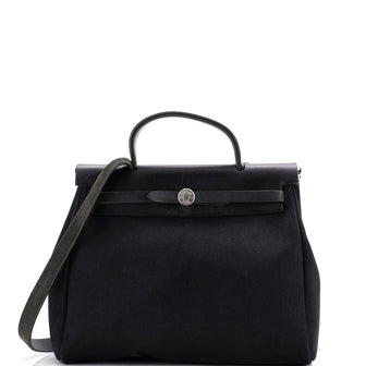 Hermes Herbag Toile and Leather PM