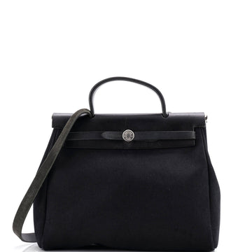 Hermes Herbag Toile and Leather PM