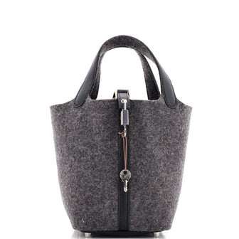 Hermes Picotin Lock Bag Felt with Leather PM