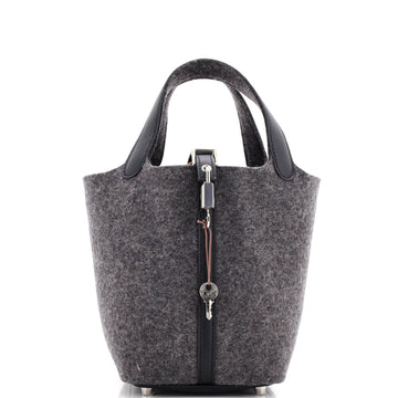 Hermes Picotin Lock Bag Felt with Leather PM
