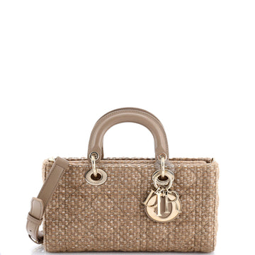 Christian Dior Lady D-Joy Bag Cannage Quilt Tweed Medium