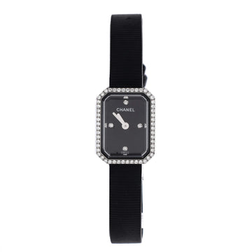 Chanel Premiere Mini Quartz Watch Stainless Steel and Rubber with Diamond Bezel and Markers 15
