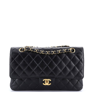 Chanel Classic Double Flap Bag Quilted Caviar Medium