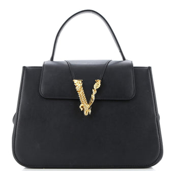Versace Virtus Top Handle Bag Leather Medium