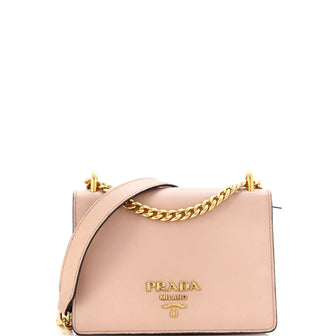 Prada Chain Flap Bag Saffiano Leather Small