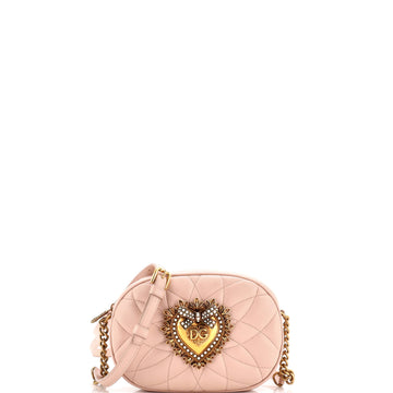 Dolce & Gabbana Devotion Camera Bag Quilted Leather Small