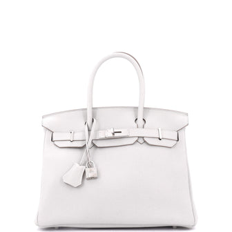 Hermes Birkin Handbag Grey Togo with Palladium Hardware 30