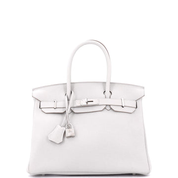 Hermes Birkin Handbag Grey Togo with Palladium Hardware 30