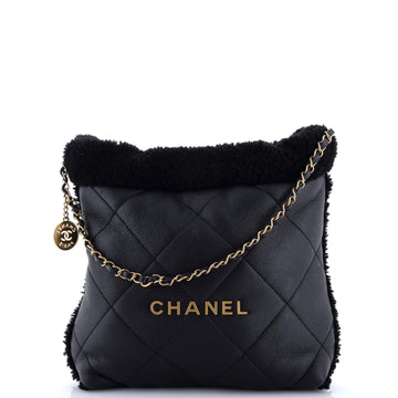 Chanel 22 Chain Hobo Quilted Lambskin with Shearling Small
