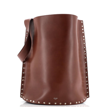 Celine Studs Bucket Bag Shiny Calfskin Large