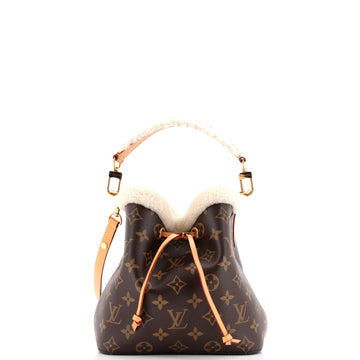 Louis Vuitton NeoNoe Handbag Monogram Canvas with Shearling BB