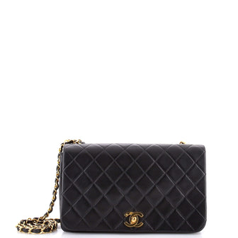 Chanel Vintage Full Flap Bag Quilted Lambskin Medium