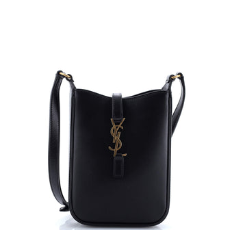 Saint Laurent Le 5 a 7 Vertical Shoulder Bag Leather Mini
