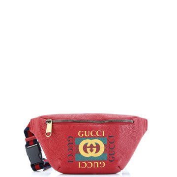 Gucci Logo Belt Bag Printed Leather Small