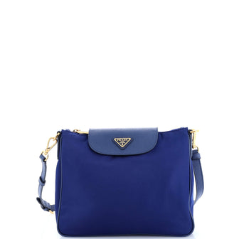 Prada Flap Zip Messenger Tessuto with Saffiano Leather Small