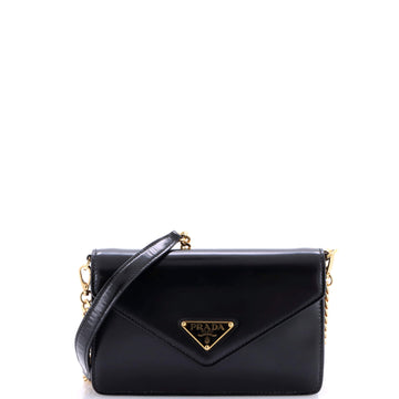 Prada Envelope Flap Bag Spazzolato Leather