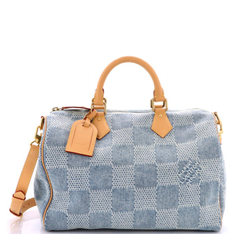 Louis Vuitton Speedy Bandouliere Bag Damier 3D Denim 40