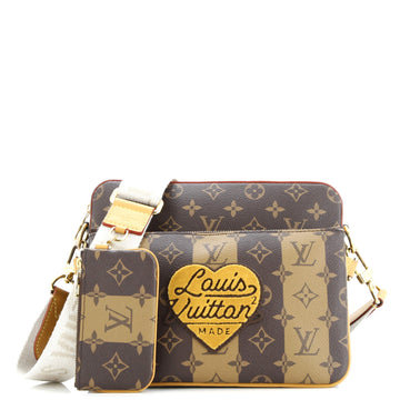 Louis Vuitton Nigo Trio Messenger Bag Limited Edition Stripes Monogram Canvas