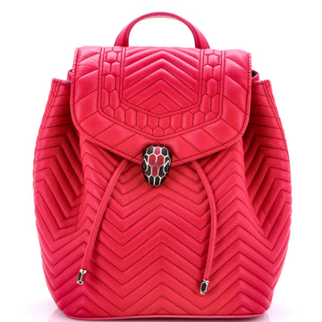 Bvlgari Serpenti Forever Backpack Quilted Leather Medium
