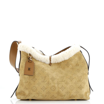 Louis Vuitton CarryAll Hobo Mahina Suede with Shearling PM