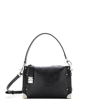 Louis Vuitton Side Trunk Handbag Debossed Monogram Leather MM