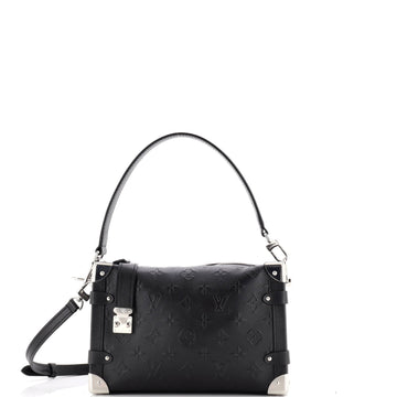 Louis Vuitton Side Trunk Handbag Debossed Monogram Leather MM