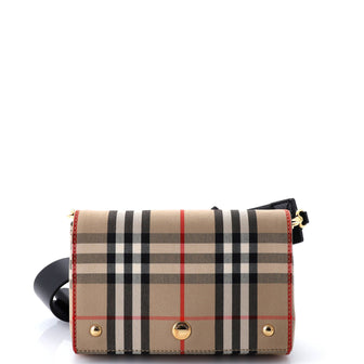 Burberry Hackberry Shoulder Bag Vintage Check Canvas Small