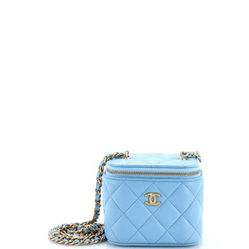 Chanel Pearl Crush Vanity Case with Chain Quilted Lambskin Mini