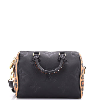 Louis Vuitton Speedy Bandouliere Bag Wild at Heart Monogram Empreinte Giant 25